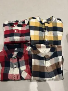 無印　チェックシャツ　80 90