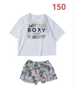 roxy キッズ　水着　ラッシュガード　ビキニ　3点セット　白　150