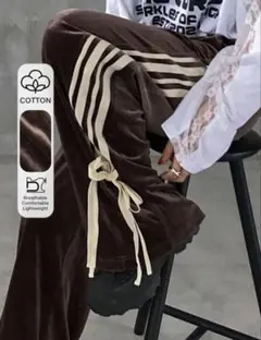 SHEIN FRIFUL リボン ラインパンツ