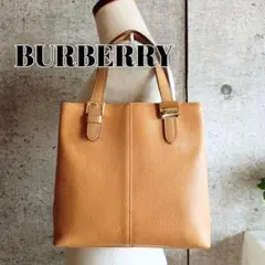 美品 バーバリー レザー トートバッグ 鞄 ハンドバッグ レディース メンズ