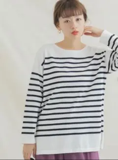アーバンリサーチ　サニーレーベル　ボーダー　TRUECOTTON プルオーバーのサムネイル