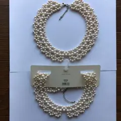 パール襟ネックレス