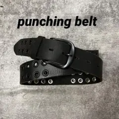 y2k レザー　ベルト　archive グランジ　平成　00s パンチング