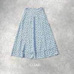 CLEAR/花柄スカート/S/ブルー/ロング/フレア/綺麗め/春カラー/可愛いのサムネイル