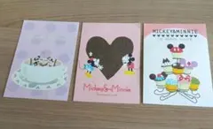 ミッキー＆ミニーポストカード3枚セット