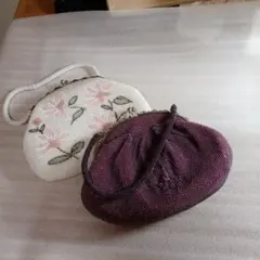 【アンティーク】ビーズ刺繍 花柄 クラッチバッグ