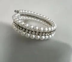 パールとクリスタルのブレスレット