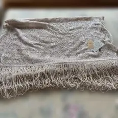 mimis ベージュ フリンジ ストール C40