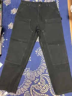 鬼フェード carhartt ダブルニーペインターパンツ メキシコ製 ブラック メキシコ製 carharttカーハート ダブルニー ダック地 ペインター