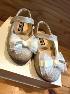 フォーマルシューズ ゴールド グリッター