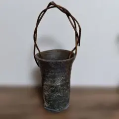 手付き花瓶 陶器製 枝持ち手 伝統工芸 - メルカリ