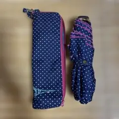w.p.c ネイビー水玉折りたたみ傘