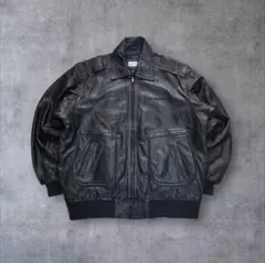 vintageカーコートBOEINGシングルライダースジャケット黒上質牛革ゆう様