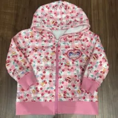 【アンパンマンキッズコレクション】　　　総柄パーカー　さくらんぼ