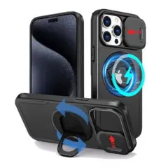 iPhone 15 pro ケース MagSafe対応 一体スタンド