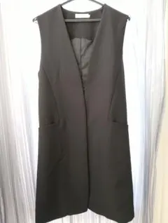 ブラック ロングジレ