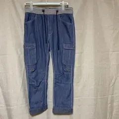 メンズブルーデニムカラーカーゴパンツM
