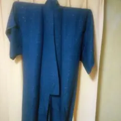 ダークブルー 着物 合わせ秋冬物