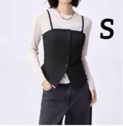 フロントボタンビスチェ