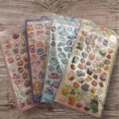 4枚セット✨ボンボンドロップシール　夜光シール有り！