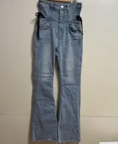 EMODA デニム ジーンズパンツ ジーパン デニムパンツ リボン 穴あき