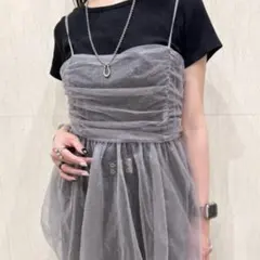 RANAN チュール ぺプラムキャミソール　ラストセール