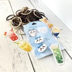ちいかわ キャラピン セット♩選べるハチワレorモモンガ！ヘアゴム＆シール付