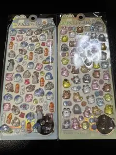 3D シール　２枚セット　固いシール