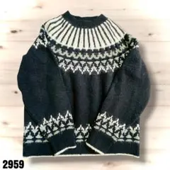 as know asde base ノルディック柄 ニットセーター 2959のサムネイル