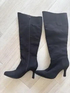 ブラックロングブーツ 23.5㎝〜24.5㎝