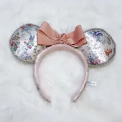 ディズニー ミニー耳カチューシャ ピンクリボン