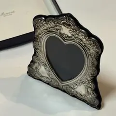 新品【イタリア製】フォトフレーム・アンティーク ハート シルバー 箱入り