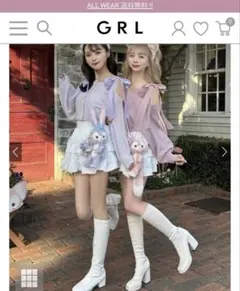 GRL ホワイト フレアスカート L 新品⭐︎