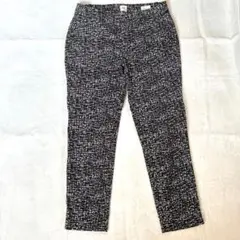 GAP◇ギャップ◇総柄 モノトーン カジュアルパンツ スラックス 綺麗め 白 黒
