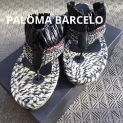 新品【 PALOMA BARCELO 】フリンジ レザー トングサンダルのサムネイル