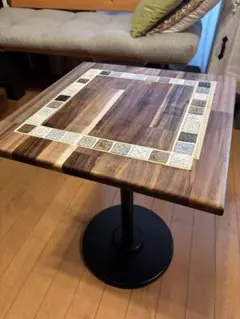 円形　パッチワーク　デニム　ガラステーブル　丸テーブル　大川家具 円形 パッチワーク デニム ガラステーブル 丸テーブル 大川家具 - メルカリ