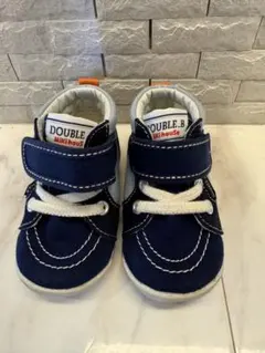 DOUBLE.B ミキハウス ハイカットシューズ ネイビー　12.5㎝
