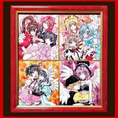 4点[種村有菜]ミニ色紙★まろん・ジャンヌ・満月/目黒帝国,コミケ,非売品 4点[種村有菜]ミニ色紙☆まろん・ジャンヌ・満月/目黒帝国,コミケ