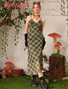 SHEIN キャミワンピース チェック S