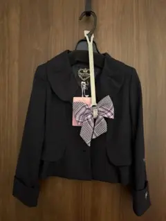 【メゾピアノ】卒入園・ネイビー リボン付きジャケット　お値下げ