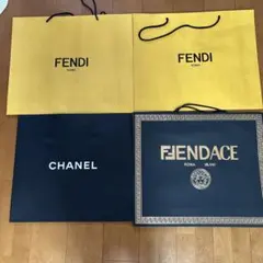FENDI CHANEL FENDACE ショップ袋セット大きめ4枚セット
