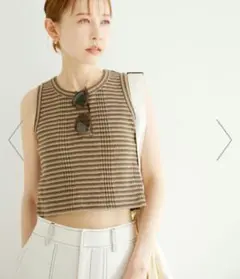 【新品未開封タグ付】ROPE'PICNIC ボーダータンクトップのサムネイル