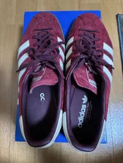 adidas バミューダ ワインレッド - メルカリ
