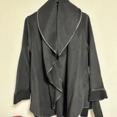 Riu リウBig collar rever coat ブラック クリーニング済