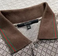 グッチ GUCCI 総柄 ディアマンテ 半袖ポロシャツ　XLサイズ