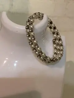 パールとクリスタルのブレスレット