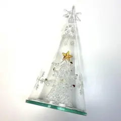 ガラス製 クリスマスツリー オブジェのサムネイル