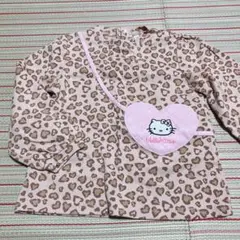 フタフタ ハローキティ 豹柄 ポシェットデザイン 120 長袖