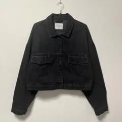 EIGHTY TWO ショート丈 ブラックデニムジャケット XL