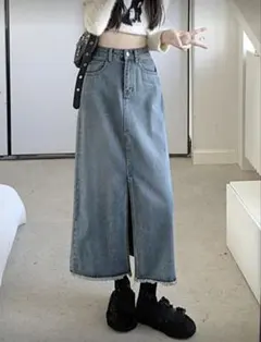 SHIEN デニムロングスカート